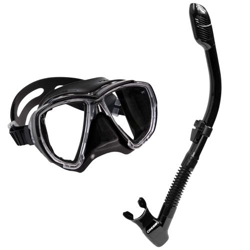 Cressi Big Eyes Mask/Dry Snorkel Package
