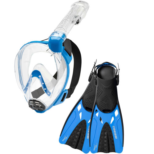 Cressi Baron & Tonga Snorkeling Sets Blue Small/Medium Small/Medium