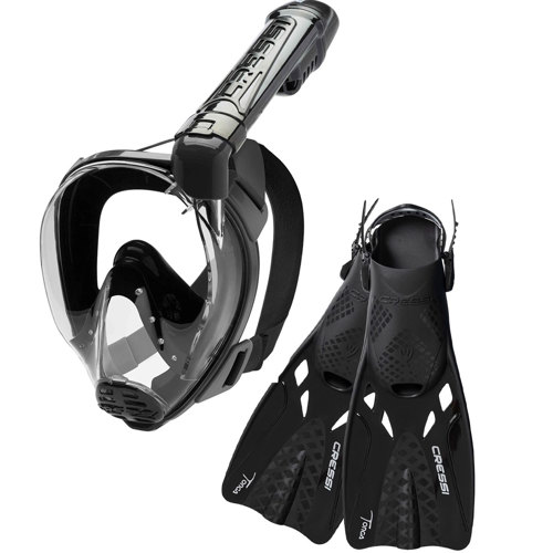 Cressi Baron & Tonga Snorkeling Sets Black Medium/Large Large/X-Large