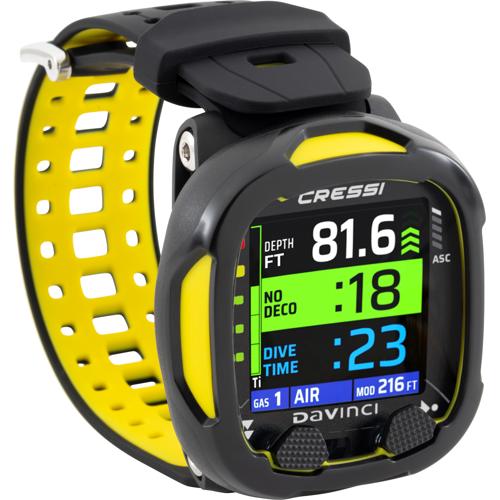 Cressi Da Vinci Dive Wrist Computer Yellow