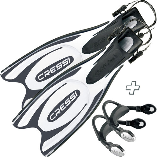 Cressi Frog-Plus Fins with Bungee Straps