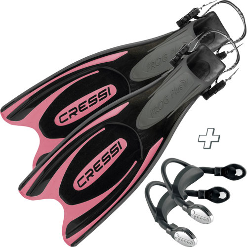 Cressi Frog-Plus Fins with Bungee Straps