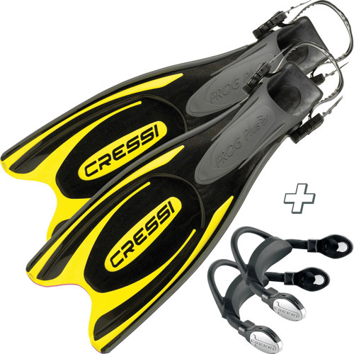 Cressi Frog-Plus Fins with Bungee Straps
