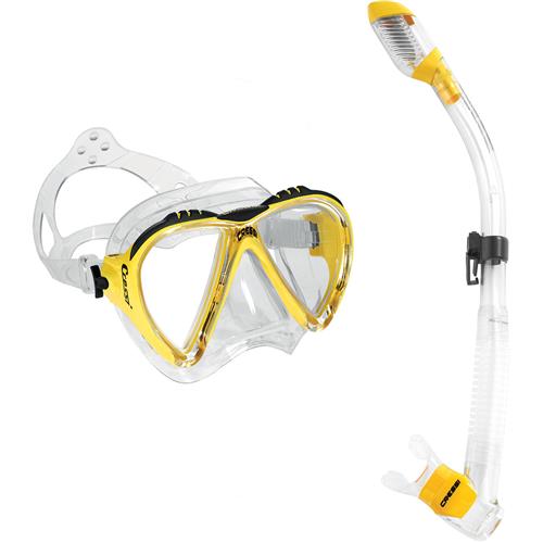 Mares Adults Marea Dual Lens Silicone Mask & Snorkel Set in Pink 