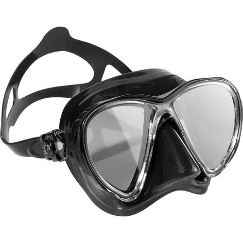 Open Box Cressi Diving Big Eyes Evolution Mask Black/HD Mirrored Lenses