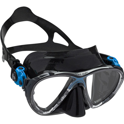 Cressi Big Eyes Evolution Mask with Black Skirt Blue