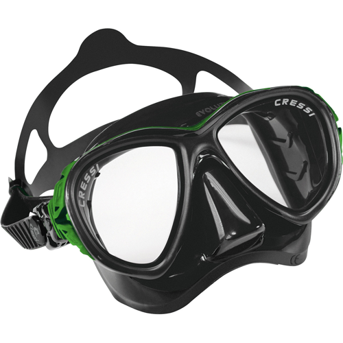 Cressi Eyes Evolution Mask Black Skirt Black/Green