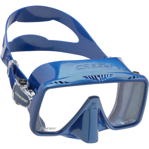 Cressi SF1 Squared Frameless Mask Blue Metal
