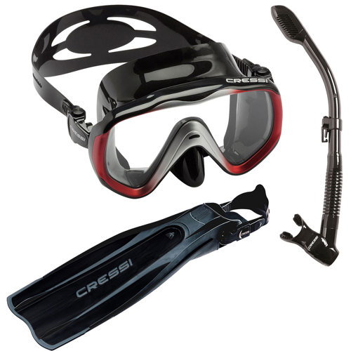 Cressi Snorkel Package Black/Red
