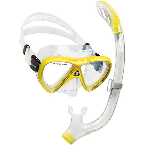 for Kids Aged 7 to 15 Year Old Cressi Snorkeling Silicone Set mask & Dry Snorkel Pegaso & Iguana Dry: Designed in Italy