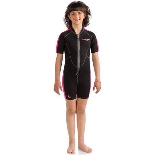 Cressi Short Kids Boys & Girls Lido Junior Front-Zip Neoprene Wetsuit for All Water Sports 
