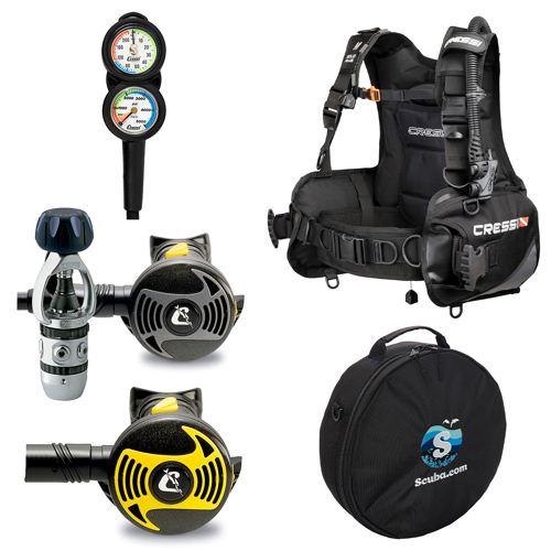 Cressi Solid Plus Explorer Scuba Package with PD2