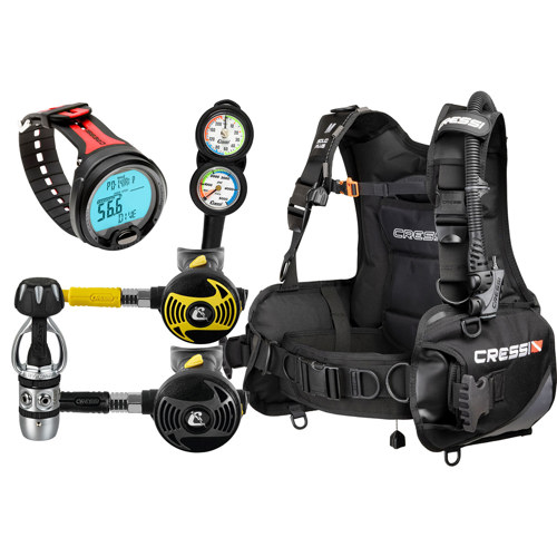 Cressi Solid Plus Explorer Pro Scuba Package with PD2 & Computer Medium