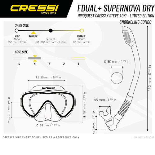 Cressi x Steve Aoki HiroQuest Limited Edition Mask & Snorkel Set