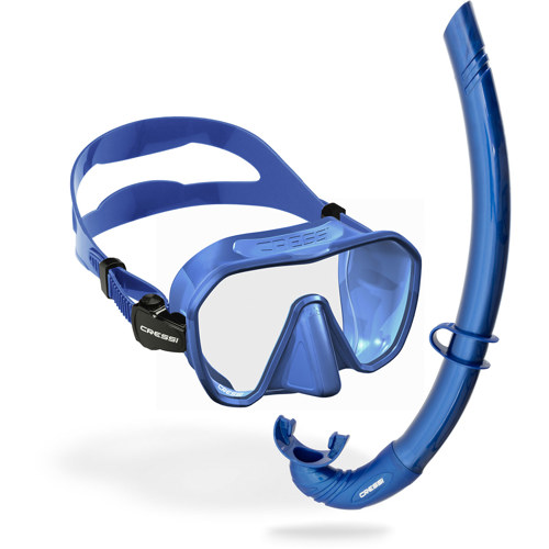 Cressi Z2 Mask and Corsica Snorkel Set Blue Metal