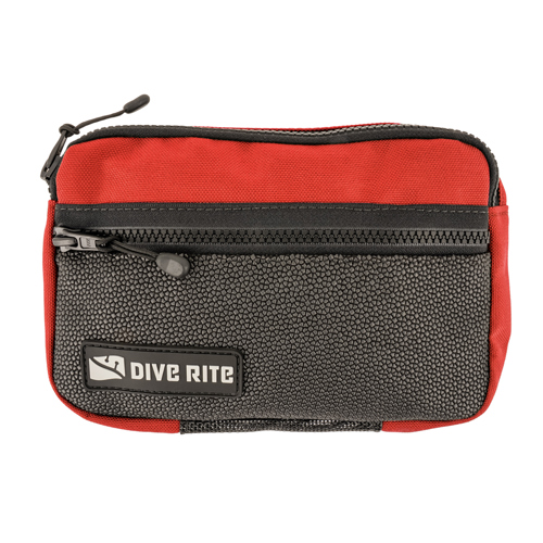 Dive Rite Bellows Horizontal Zip Pocket Red