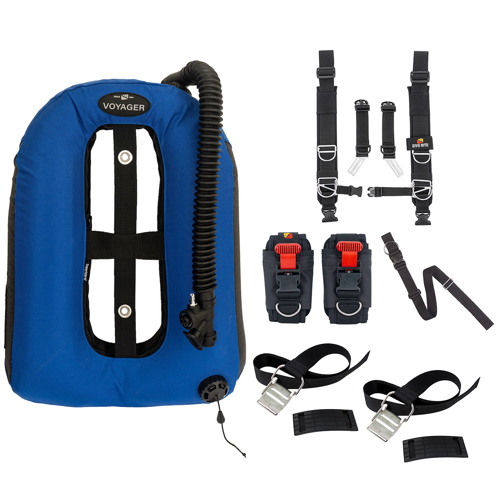 Dive Rite Aircell Voyager Wing, Trans-Plate Harness, XT-Lite Back-Plate, Cam and Crotch Strap with Buckle