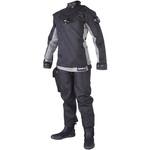 DUI Yukon II Men's Dry Suit Black/Gray Large