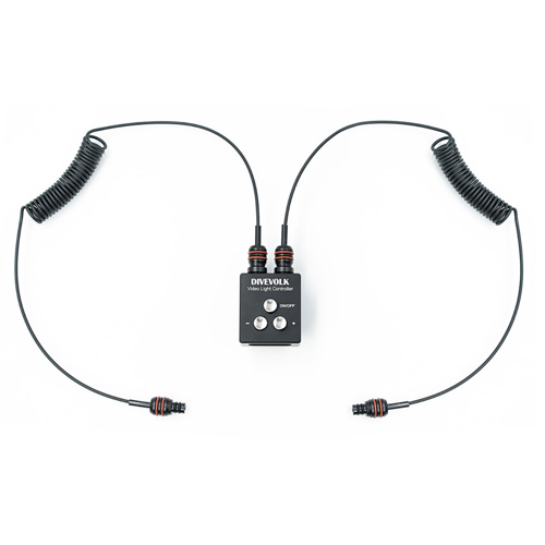 DiveVolk Remote Control with 2 Optic Fiber Cables for SL50 & SL120 Video Light