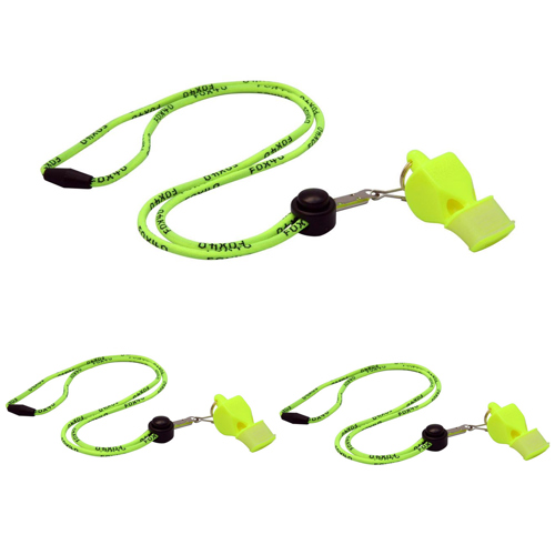 Fox 40 Classic CMG Whistle with Breakaway Lanyard Neon 3-Pack
