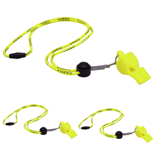 Fox 40 Classic CMG Whistle with Breakaway Lanyard Yellow 3-Pack