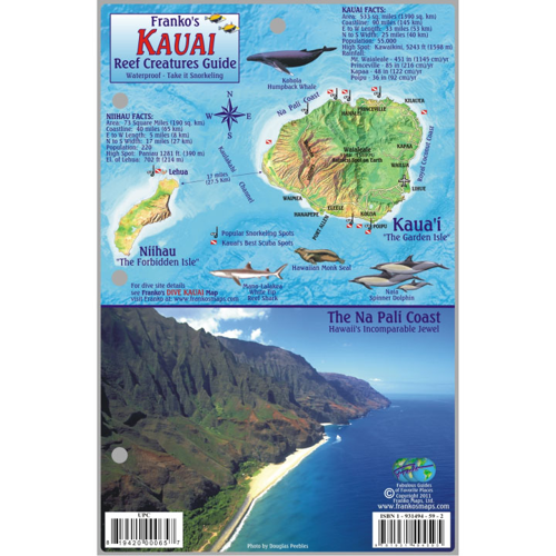 Franko Maps, Kauai Reef Creatures Fish ID-Card