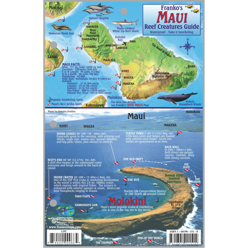 Franko Maps, Maui Reef Creatures Fish ID-Card