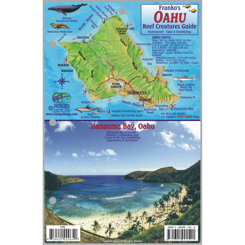 Franko Maps, Oahu Reef Creatures Fish ID-Card