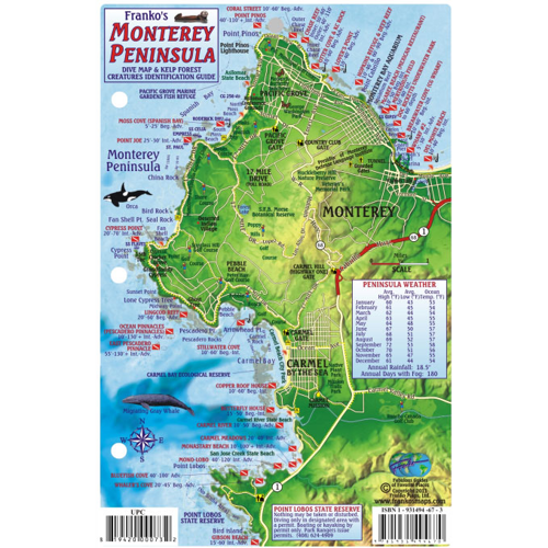 Franko Maps, Monterey Peninsula Fish ID-Card