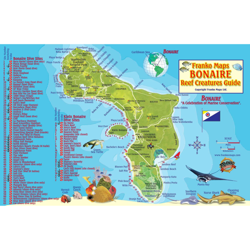 Franko Maps, Bonaire Reef Creatures Fish ID-Card