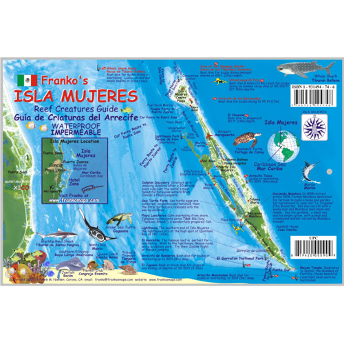 Franko Maps Isla Mujeres Reef Creatures Fish ID-Card