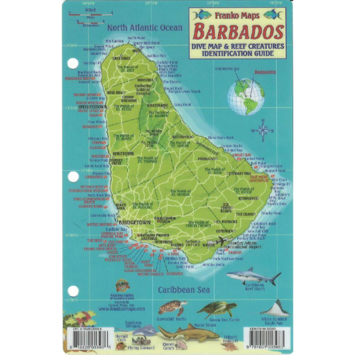 Franko Maps Barbados Reef Creatures Fish ID-Card