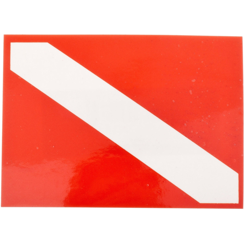 Dive Flag Sticker, 3" x 3.5" (7.6cm x 8.9cm)