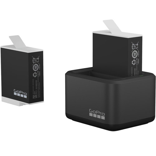 GoPro Dual Battery Charger and 2x Enduro 1720mAh Rechargeable Lithium-Ion Battery for HERO11/HERO10/HERO9 Camera