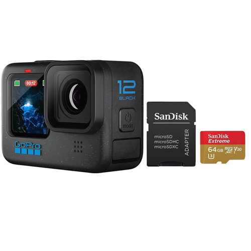 GoPro HERO12 Camera with 64GB Memory Card