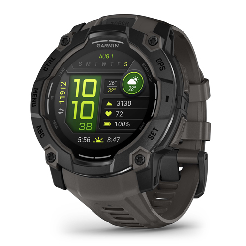 Garmin Instinct 3 50mm AMOLED GPS Smartwatch 50 mm Black with Charcoal Band