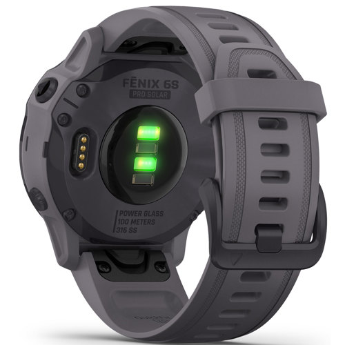Garmin Fenix 6S Pro Solar Watch, Amethyst/Shale Band