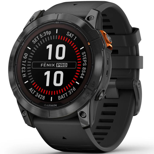 Garmin fenix 7X Pro Solar Edition 51mm GPS Smartwatch, Slate Gray with Black Band