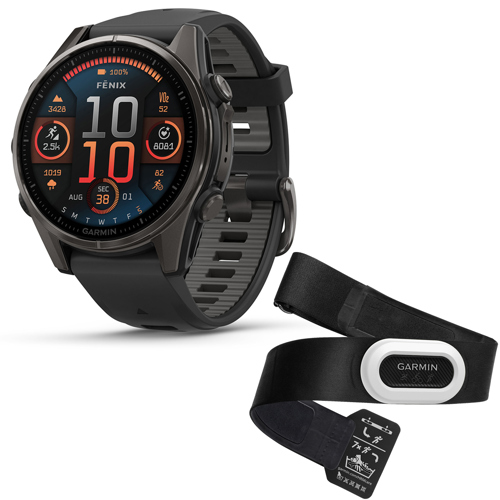 Garmin fenix 8 Sapphire GPS Smartwatch with HRM-Pro Plus Heart Rate Monitor