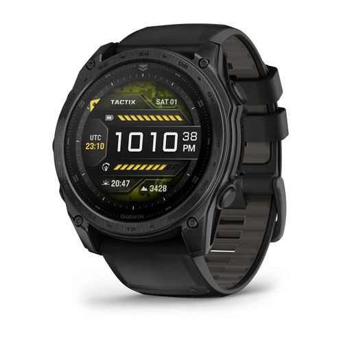 Garmin tactix 8 AMOLED Tactical GPS Smartwatch with Applied Ballistics and Black Silicone Band