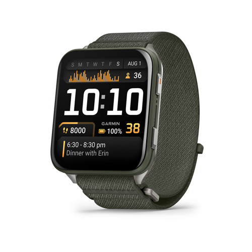 Garmin Venu X1 AMOLED GPS Smartwatch Moss/Titanium Case/ComfortFit Nylon Band