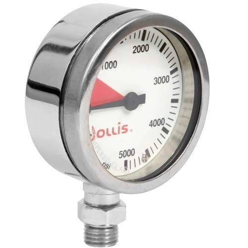 Hollis Pressure Gauge Brass Module w/o Boot 