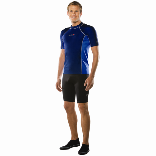 Henderson Hot Skin Men's Rash Guard Short Sleeve Blue