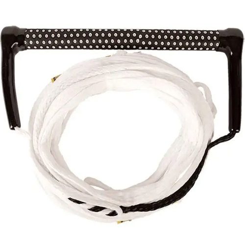HO Sports 13" Molded EVA Handle with 75' Water Sports Rope, Black/White