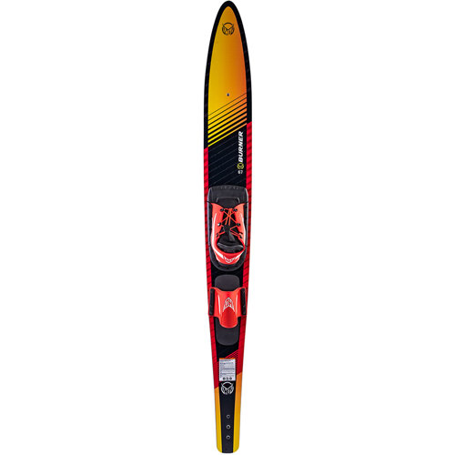 HO Sports Burner Combo Water Skis with Blaze Bindings and Rear Toe Strap Bar