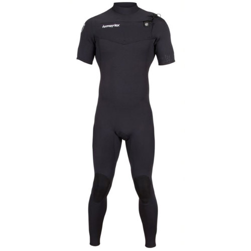 Hyperflex 2.5mm Vyrl Men's Short Sleeve Chest Zip Full Wetsuit Large Black