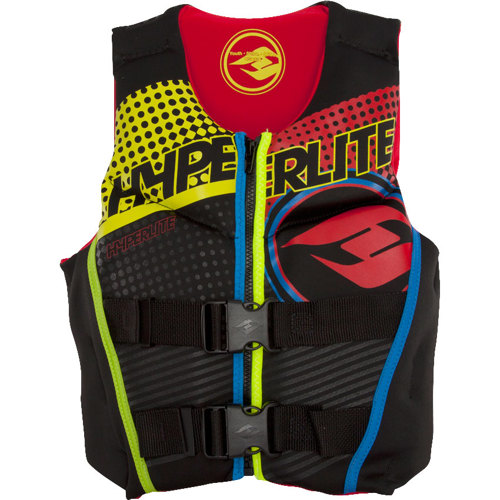 Hyperlite Boy's Youth Indy Life Jacket, Black/Red 76015153 Scuba