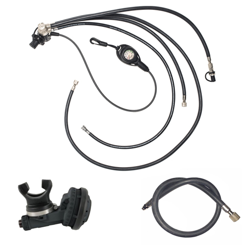 Interspiro Divator RS4 4-Port DIN Regulator with Breathing Valve and Hose