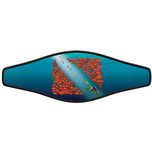 Innovative Picture Strap-Wrapper, Red Fish Flag with Frog