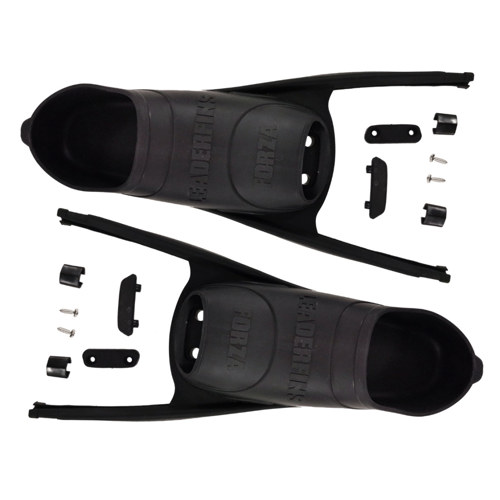 Leaderfins Forza Foot Pockets with Assembly Set 39/40 Black